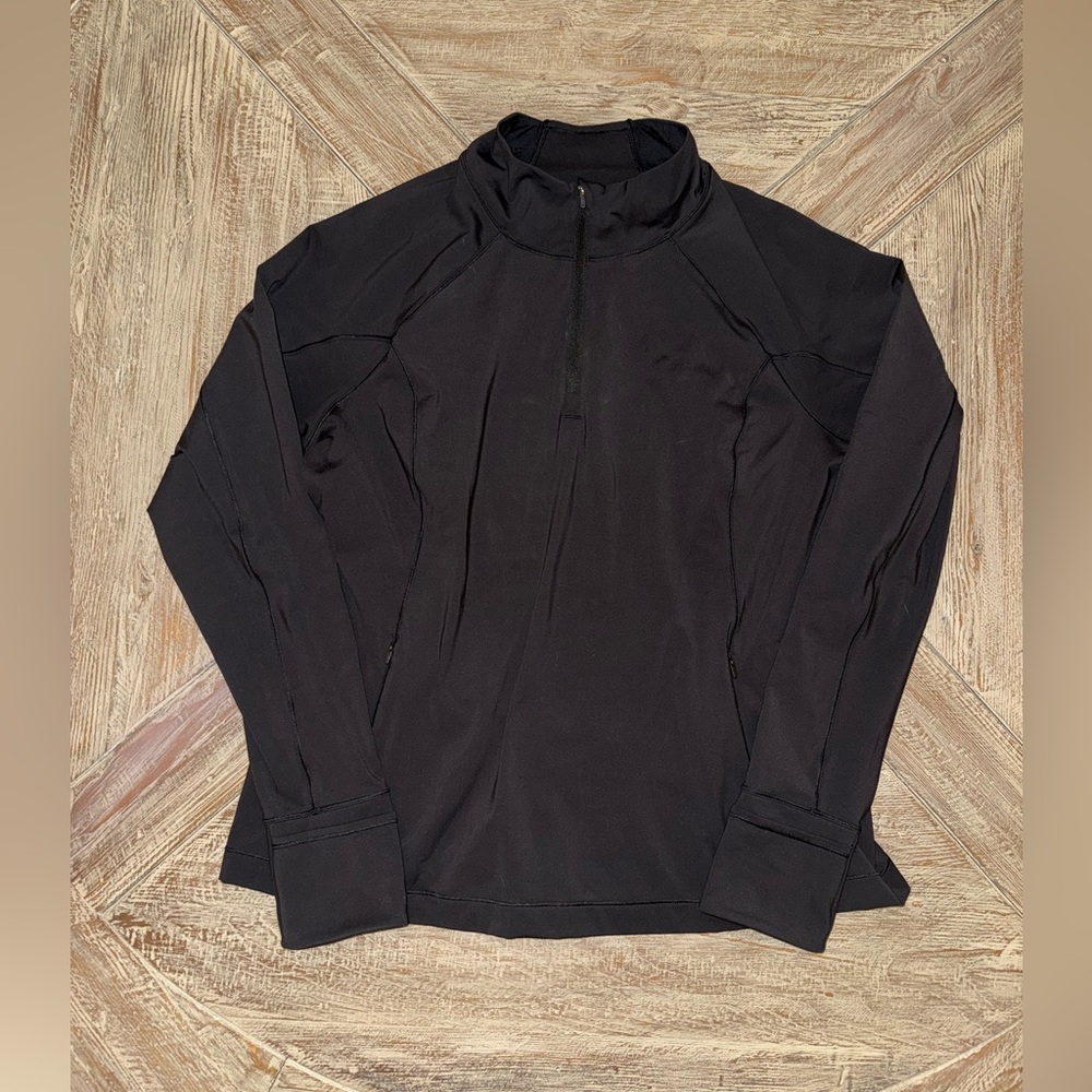 Athleta Black Long Sleeve Lightweight 1/2 zip jacket